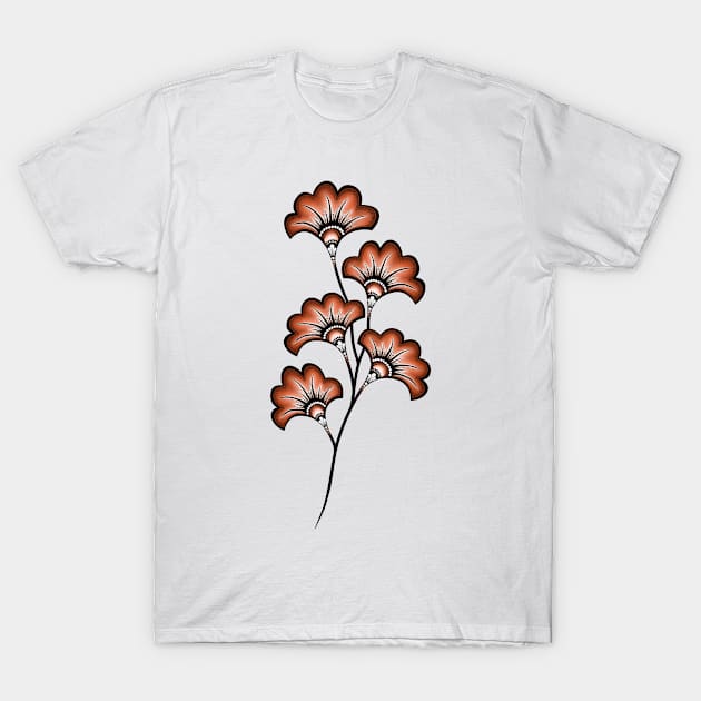 Bouquet of Orange Hibiscus Flowers T-Shirt by AudreyJanvier